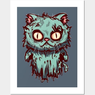 Zombie Ghost Cat (no text) Posters and Art